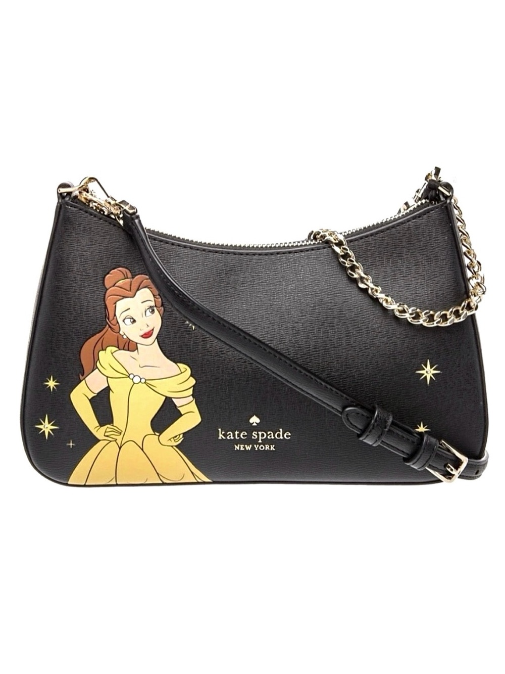 New Kate Spade Disney Crossbody Belle Beauty The Beast Convertible Shoulder Bag